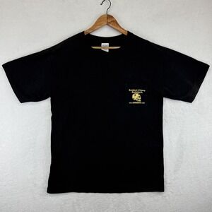 HURT-911 Injury Lawyers Shirt Mens Large Black Motorcycle Skeleton‎ Pocket Tee